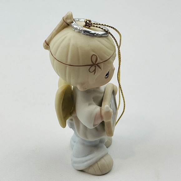 Precious Moments Peace On Earth Anyway Hanging Ornament Dated 1996 Boy Angel - Picture 5 of 7